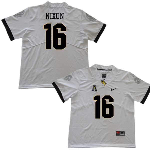 Men #16 Tre Nixon UCF Knights College Football Jerseys Sale-White
